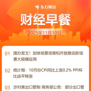 东方财富财经早餐 11月10日周一