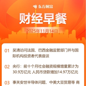 东方财富财经早餐 11月14日周五