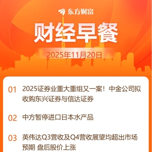 东方财富财经早餐 11月20日周四