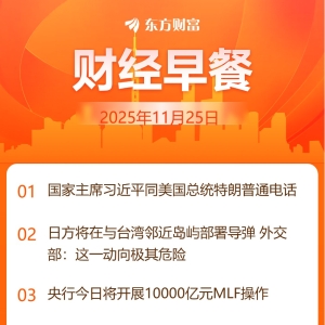 东方财富财经早餐 11月25日周二