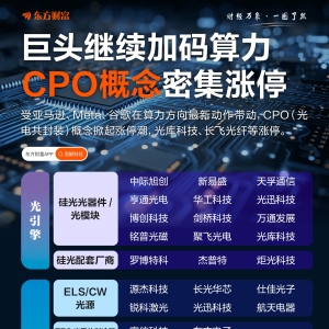 谷歌、亚马逊、Meta继续加码算力！CPO概念密集涨停